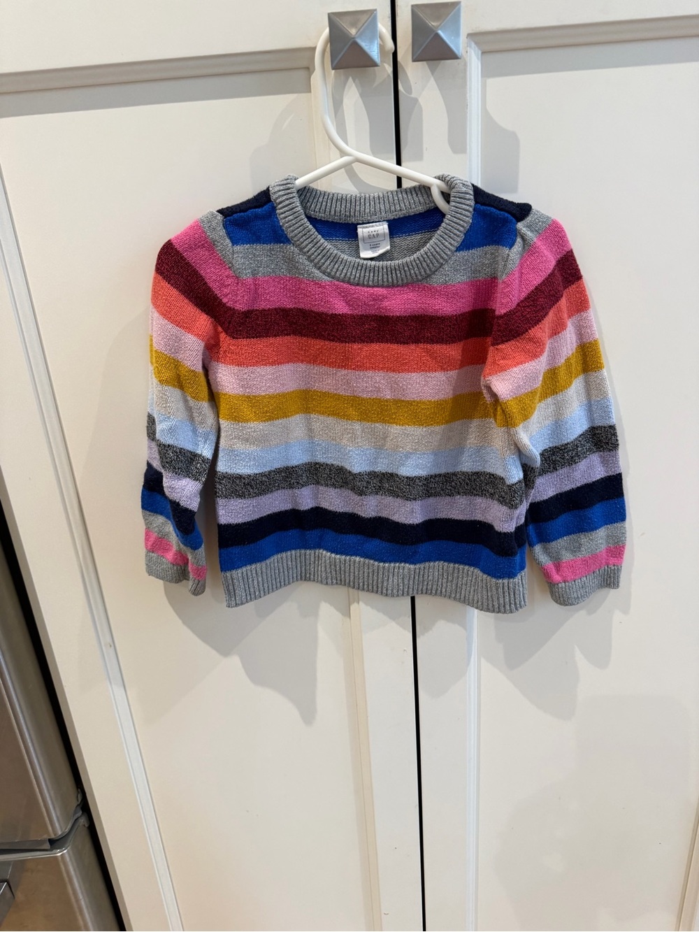 Baby gap 3t Girls' Multicolor Stripe Crewneck Sweater